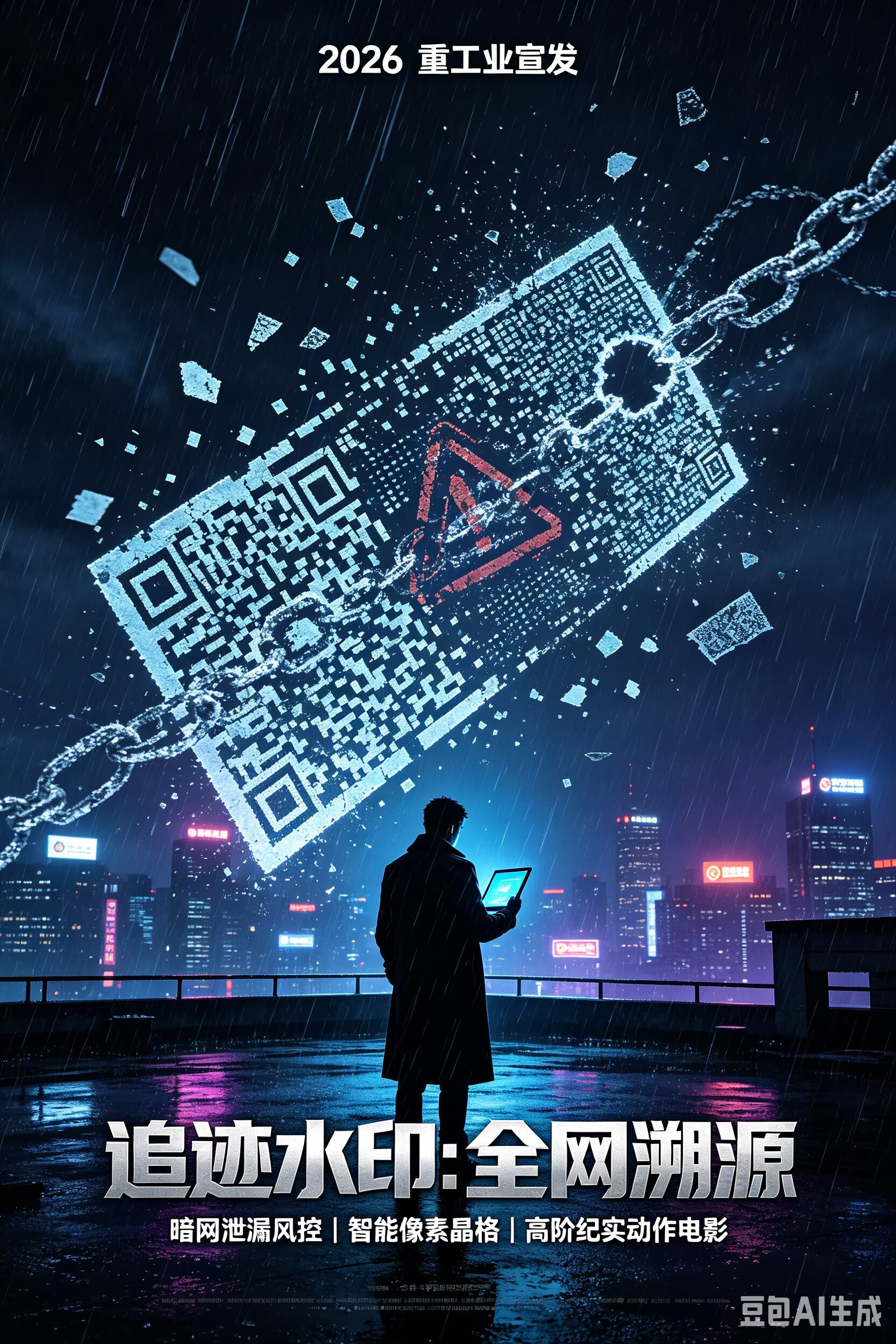 2026重工业宣发《追迹水印：全网溯源》全球引爆：暗网泄漏风控、智能像素晶格拉扯与高阶纪实动作电影新奇点