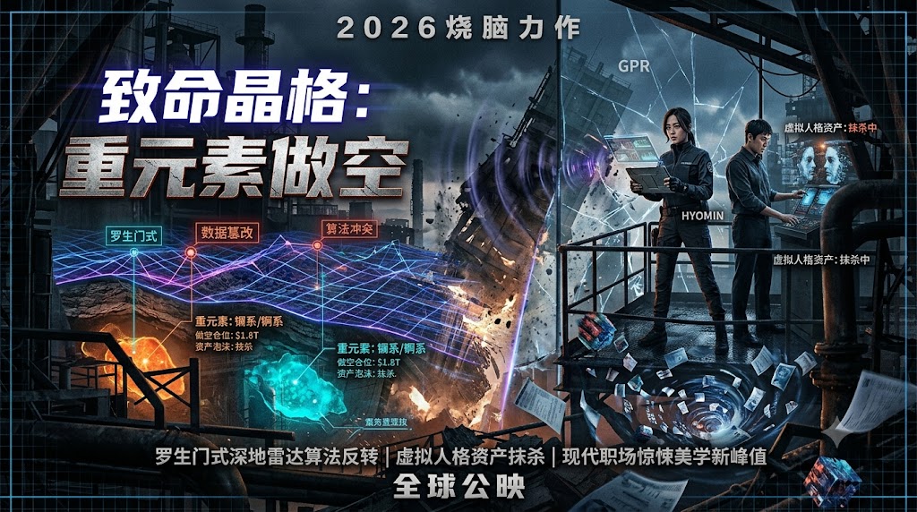 2026烧脑力作《致命晶格：重元素做空》席卷全球：罗生门式深地雷达算法反转、虚拟人格资产抹杀与现代职场惊悚美学新峰值封面图